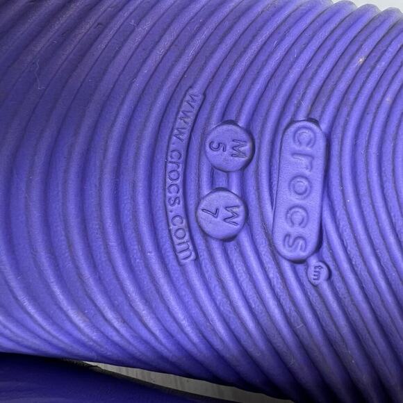 CROCS Taco Bell x Crocs Mellow Slide Live Mas in Ultra Violet & Black Size 7 - Picture 16 of 16